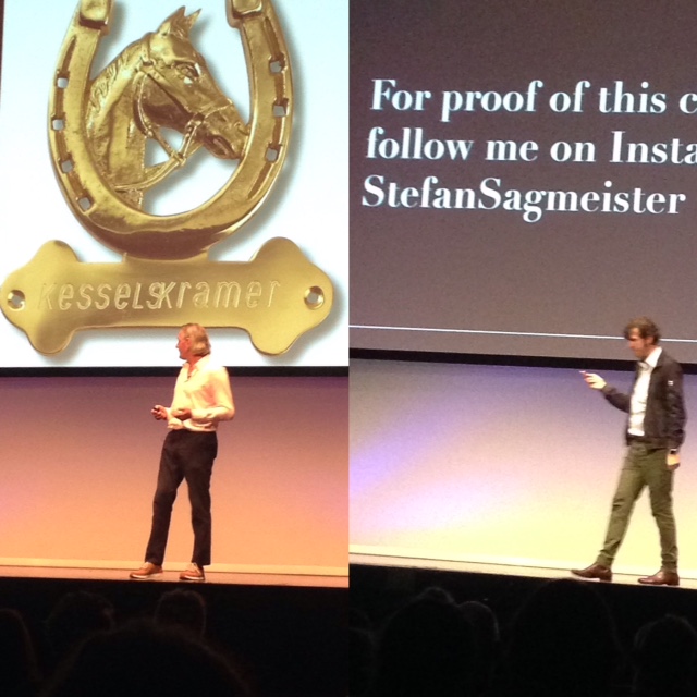 Erik Kessels (left) and Stefan Sagmeister (right)