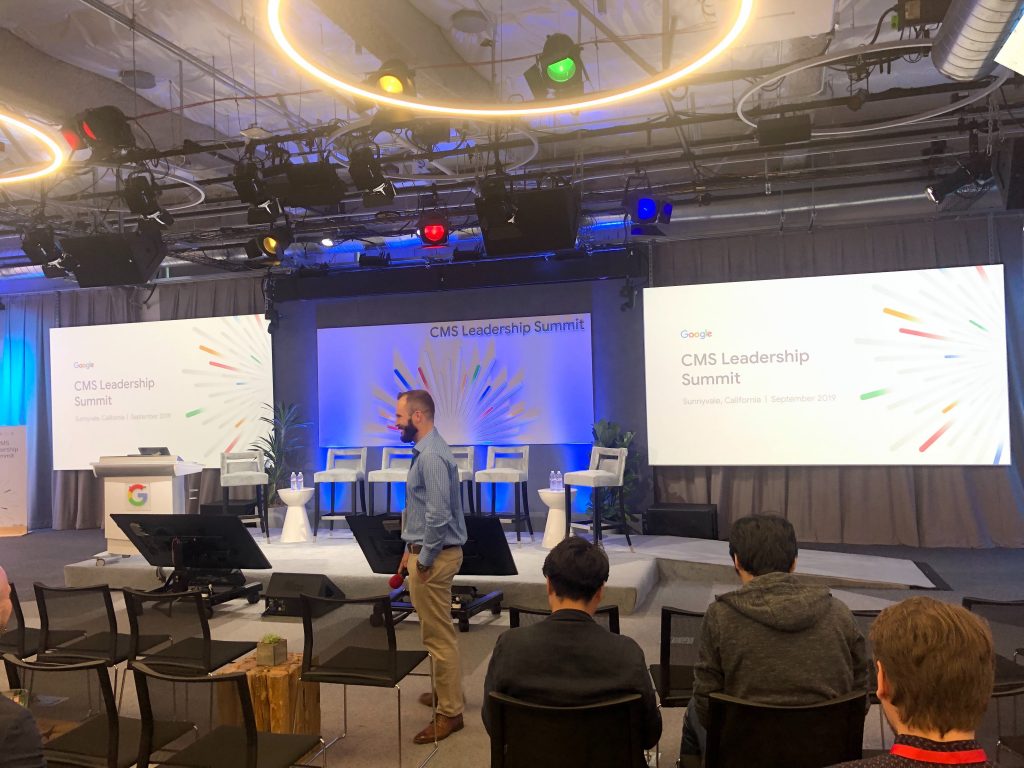 Presentation hall at Google CMS Leadership Summit